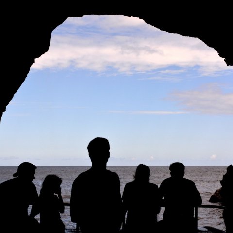 A cave opening